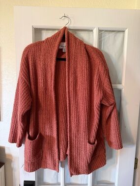 Tommy Bahama Open Front Cozy Cardigan in Terracotta